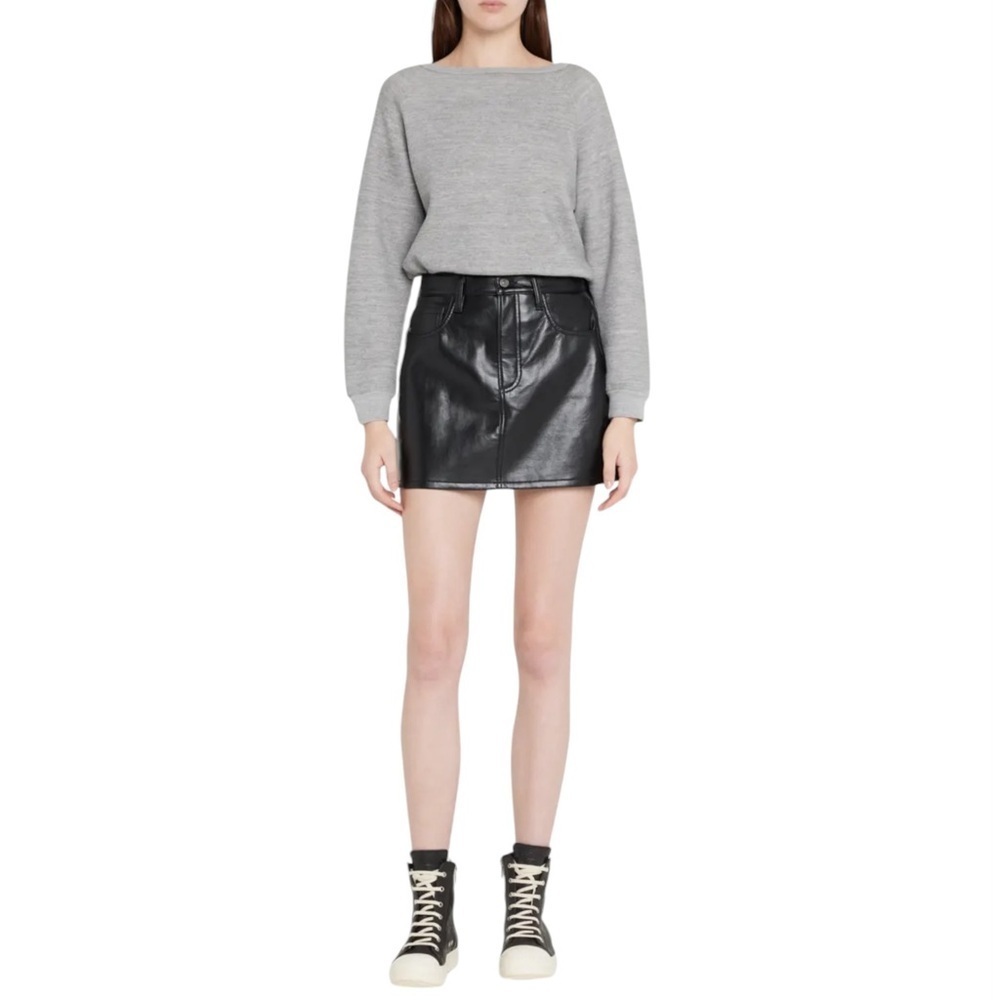 CITIZENS OF HUMANITY NWT
Recycled Black Leather Mini Skirt in Sz 30 - Picture 3 of 9